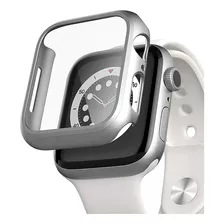Funda Con Protect De Pantall Para Apple Watch 44mm Plateado