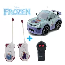 Carro Controle Remoto Snow Machine Azul Walkie Talkie Frozen