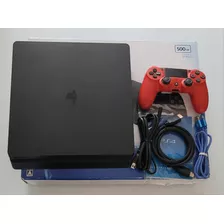 Consola Sony Playstation 4 Slim 500 Gb En Caja Con Juego