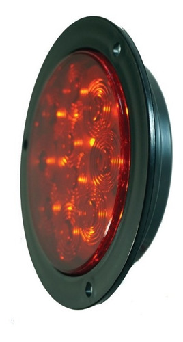 Plafn 10 Leds 4in Rojo Redondo Camin 12-24v Baja Stop Foto 7