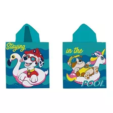 Toalla Playa Capucha Mf 60x120 Paw Patrol Pool