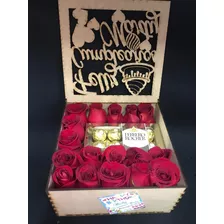 Caja/cajita Arreglos Personalizados Con Globos,flores,dulces
