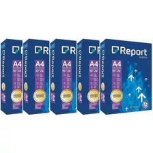 Resma Papel A4 Report Premium 90gr Pack X5 Unidades