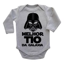 Body Bebê Baby Roupa Nenê Darth Vader Melhor Tio Titio Dindo