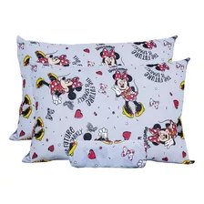 Jogo Lençol Casal Infantil Malha Minnie Mouse Disney 3 Peças