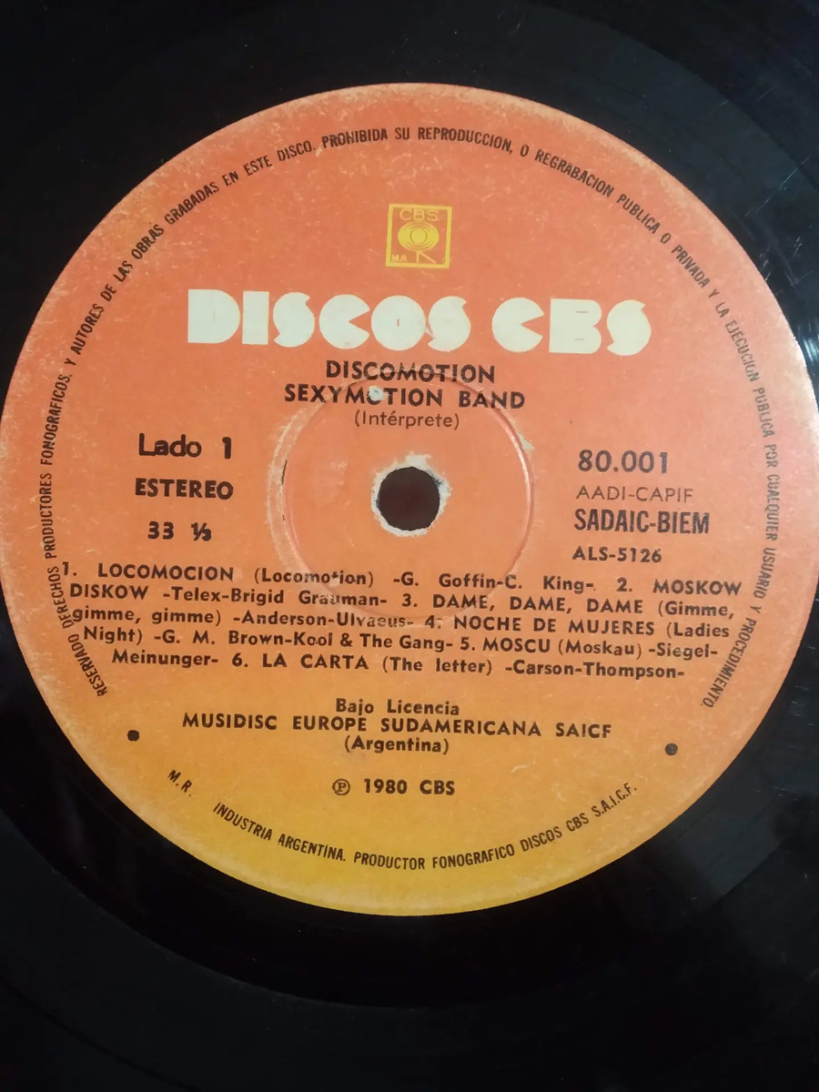 Sexymotion Band - Discomotion - vinilo 1980