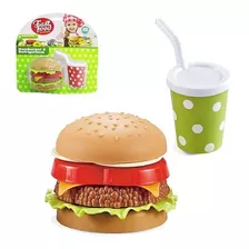 Kit Cozinha Infantil Lanche Sanduiche Desmontavel De Plastic