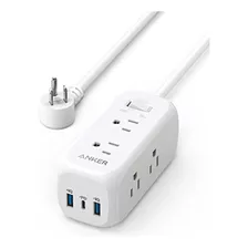 Alargador Anker Usb C Power Strip Protector Contra Sobreten