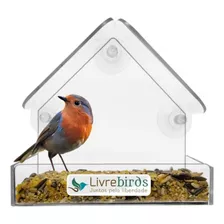 Alimentador Livre Birds Acrílico Com Ventosa Para Pássaros