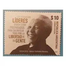 Estampilla Personalidades. Nelson Mandela 2014. Mint