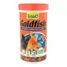 Alimento En Hojuelas Escamas Tetra Goldfish Para Peces En Acuarios Y Peceras De Agua Fria Como Golfish Y Bailarinas En Tarro De 100gr