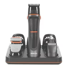 Afeitadora Y Cortadora De Pelo Philco Grooming Kit 5 En 1 Cb8870pn Negra 220v