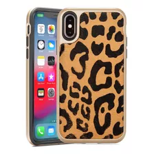 Estuche Rocstor Premium Coleccion Leopardo Para iPhone X / X