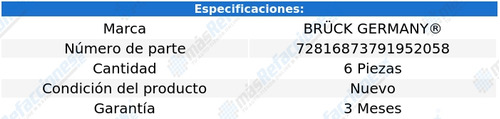 6 Inyectores Combustible 350z V6 3.5l De 2002 A 2009 Bruck Foto 2