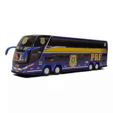 Miniatura Ônibus Prf - Policia Rodoviária Federal G7 Dd 30cm