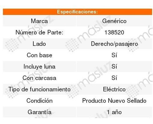 Nissan Titan Espejo Derecho 2010 2011 2012 2013 2014 2015 Foto 2