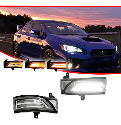 Luz Led Turn De Doble Color Para Espejo Lateral Para Subaru Foto 4