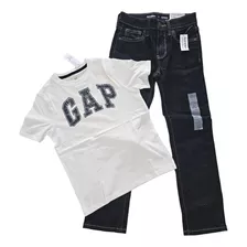 Gap Set 2 Pz Playera Y Pantalon De Mezclilla Talla 6-7 Niño