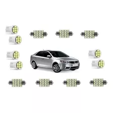 Kit Lampadas Leds Kia Cerato Teto Placa Ré Farolete Pingo