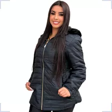 Jaqueta Femina Parka Dupla Face Plus Size Casaco Frio