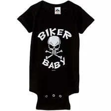 Cueros Calientes Negro Biker Baby Skull Onesie 6 Meses Negro