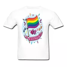 Camiseta Orgulho Lgbtqia+ Amor Colorida Barato Top Linda