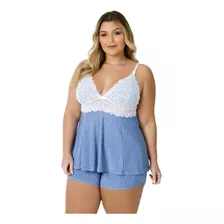 Kit Ling Atacado C/3 Shortdoll Amamentação Estampa Plus Size