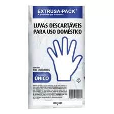 Luvas Descartáveis Uso Doméstico C/ 100 Unid.