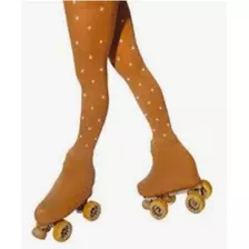 Medias Patin Artistico Strass Pintitas De Lycra Y Microfibra