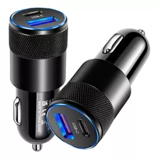 Carregador Veicular Turbo 38w Pd Para iPhone Samsung Xiaomi