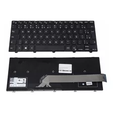 Teclado Para Notebook Dell Inspiron P53g 14 3000 3442 3443 Cor Preto Idioma Português Brasil