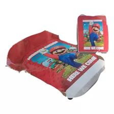 Cobertor Cunero Con Borrega De Mario Bros Para Bebe