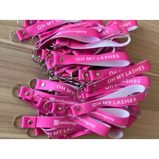 Llaveros De Cinta Personalizados Fluor & Neon C/ Aro X 10u