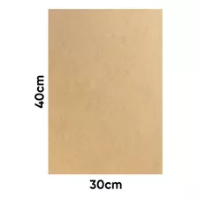 Chapa Mdf Cru 3mm Placa Decoração Artesanato 40x30cm - 20und