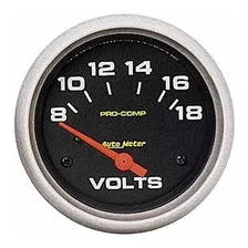 Autometer *******/8 Voltímetro, 8-18v, Sse, Pro-comp