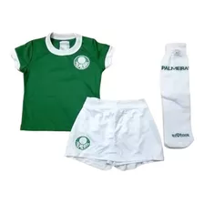 Kit Conjunto Infantil Menina Uniforme Palmeiras Feminino