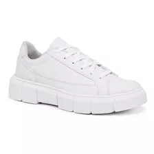 Tênis Masculino Sola Alta Tratorada Sneaker Casual Branco