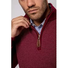 Sweater Medio Cierre Jacquard -jean Vernier-