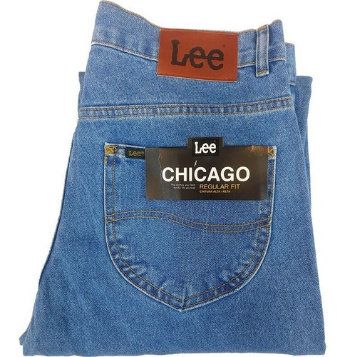 Calça Lee Chicago Masculina 100% Algodão Azul Claro