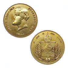 Moeda 20000 Réis 1853 - D.pedro Ii, 2º Tipo - 29.8mm - Cópia