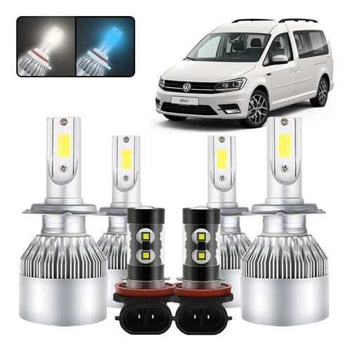 Para Volkswagen Jetta 06-19 Kit De Focos Led Luz Alta/baja Volkswagen Caddy