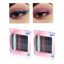 2 Caixas De 12 Cores Suit Color Highlight Eyeliner Pen Eyes