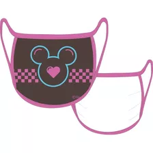 Mascara Facial Proteção Tecido Disney Mickey Infantil Cor Preto