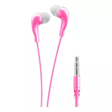 Fone De Ouvido In-ear Com Fio Microfone P2 Controle Chamada Cor Rosa