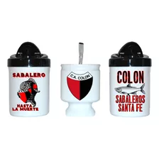 Set: Yerbera + Mate + Azucarera - Sabalero Colon Santa Fe