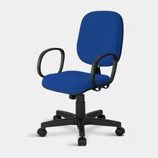 Cadeira Diretor Turim Giratória Relax Com Braços Azul