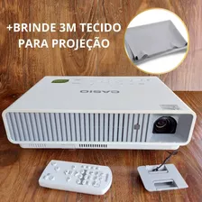 Data Show 3000lm Led Hd Laser Usado2x + Brinde Tela Projeção