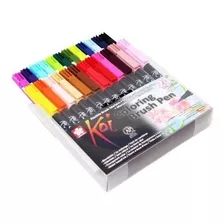 Caneta Sakura Pincel Koi Coloring Brush Pen Kit De 24 Cores