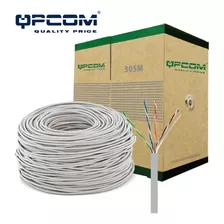 Rollo De Cable Utp Qpcom Qp-66804 Gris Cat6 305 Mts