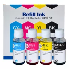 4 Tintas Compatibles Con Hp Gt51 Gt52 Gt 5820 5810 Con Caja